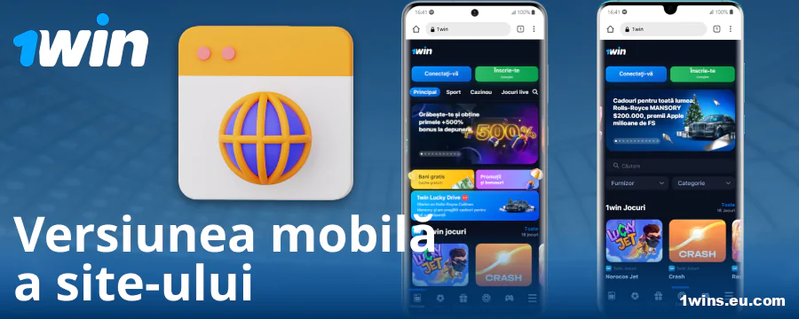 Versiunea browserului mobil al site-ului 1Win pentru români