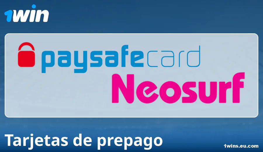 Características de pagos con tarjetas prepago en 1Win España