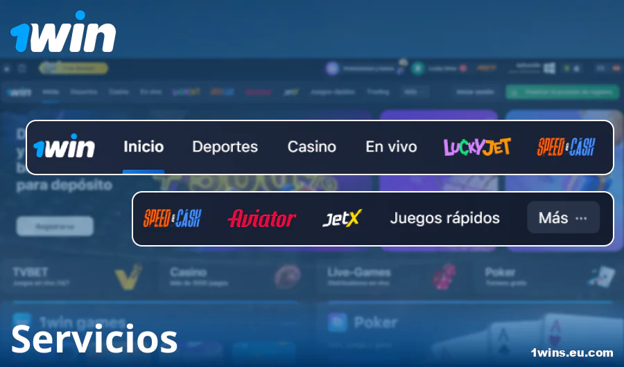 Funciones del sitio 1Win España